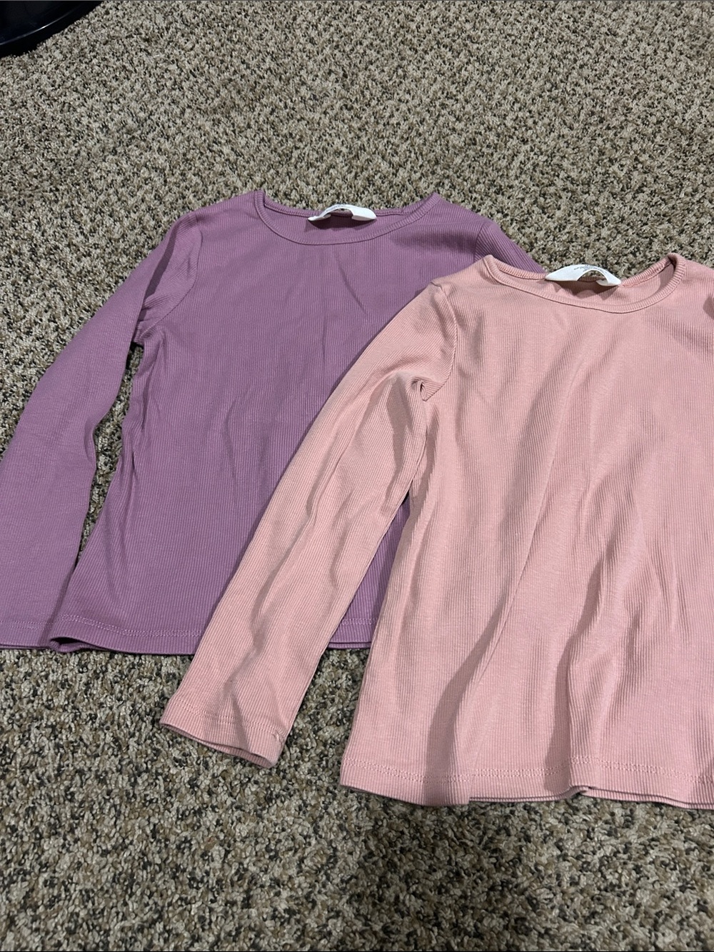 H&M Girls' Long Sleeve Ribbed Tees